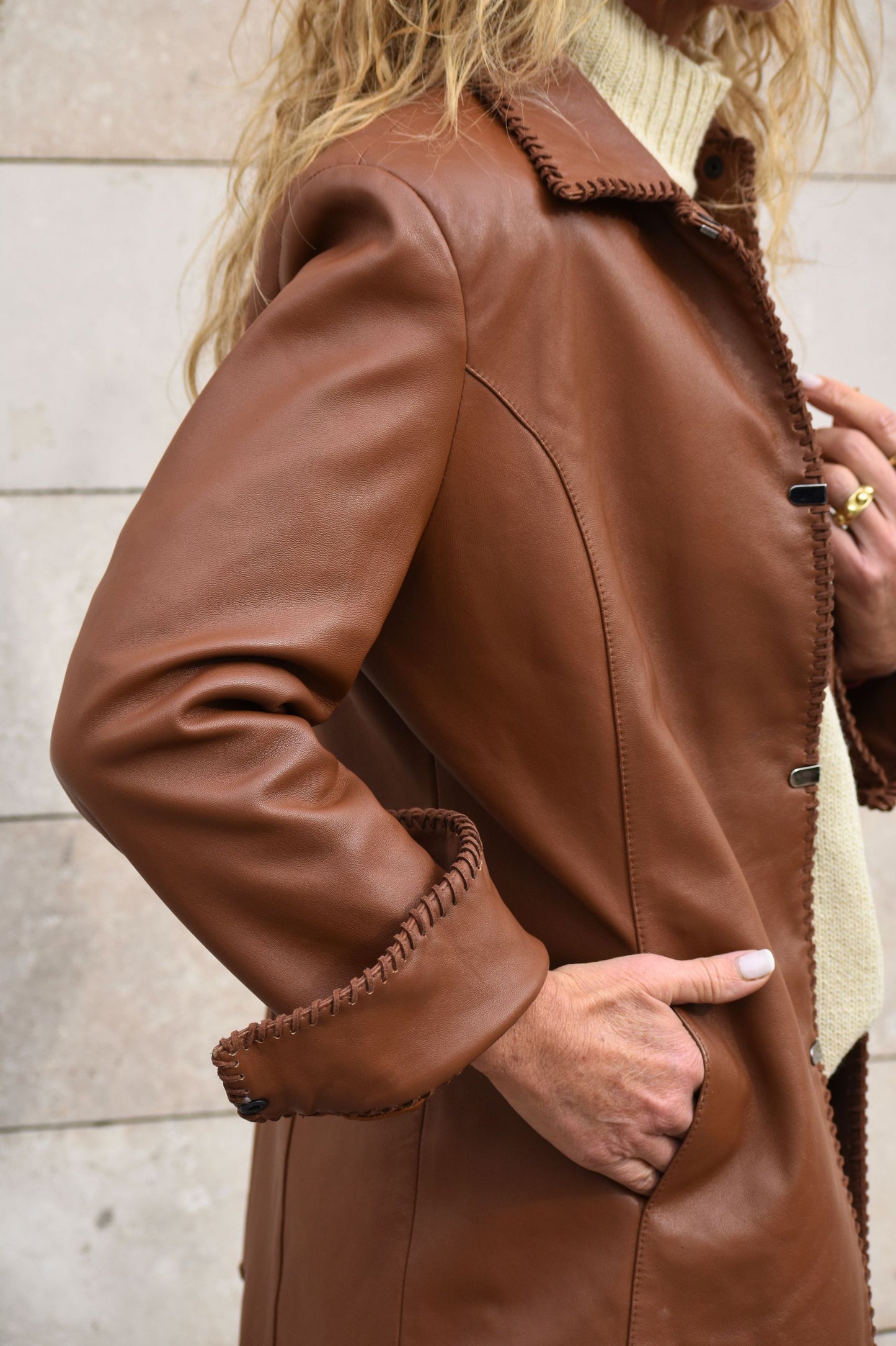 Chaqueta cuero Alba