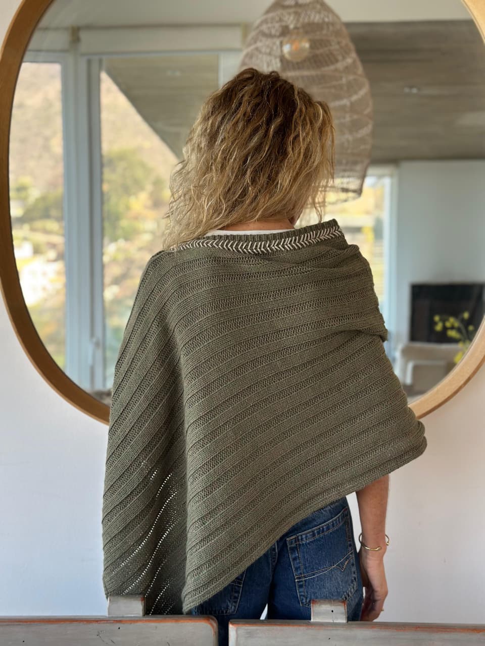 Poncho 100% lana Sofía