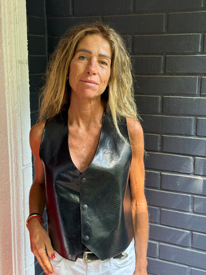 Gilet Cuero Snake Carola