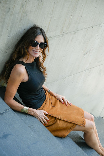 Falda Alana color Camel - Paula Márquez