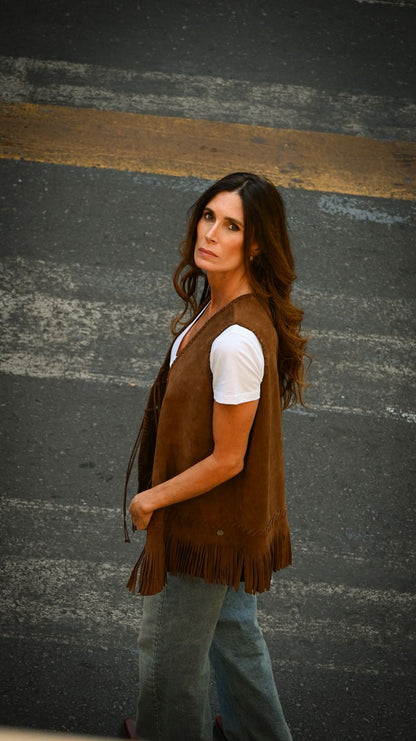 Chaqueta cuero sin mangas Josefina - Paula Márquez
