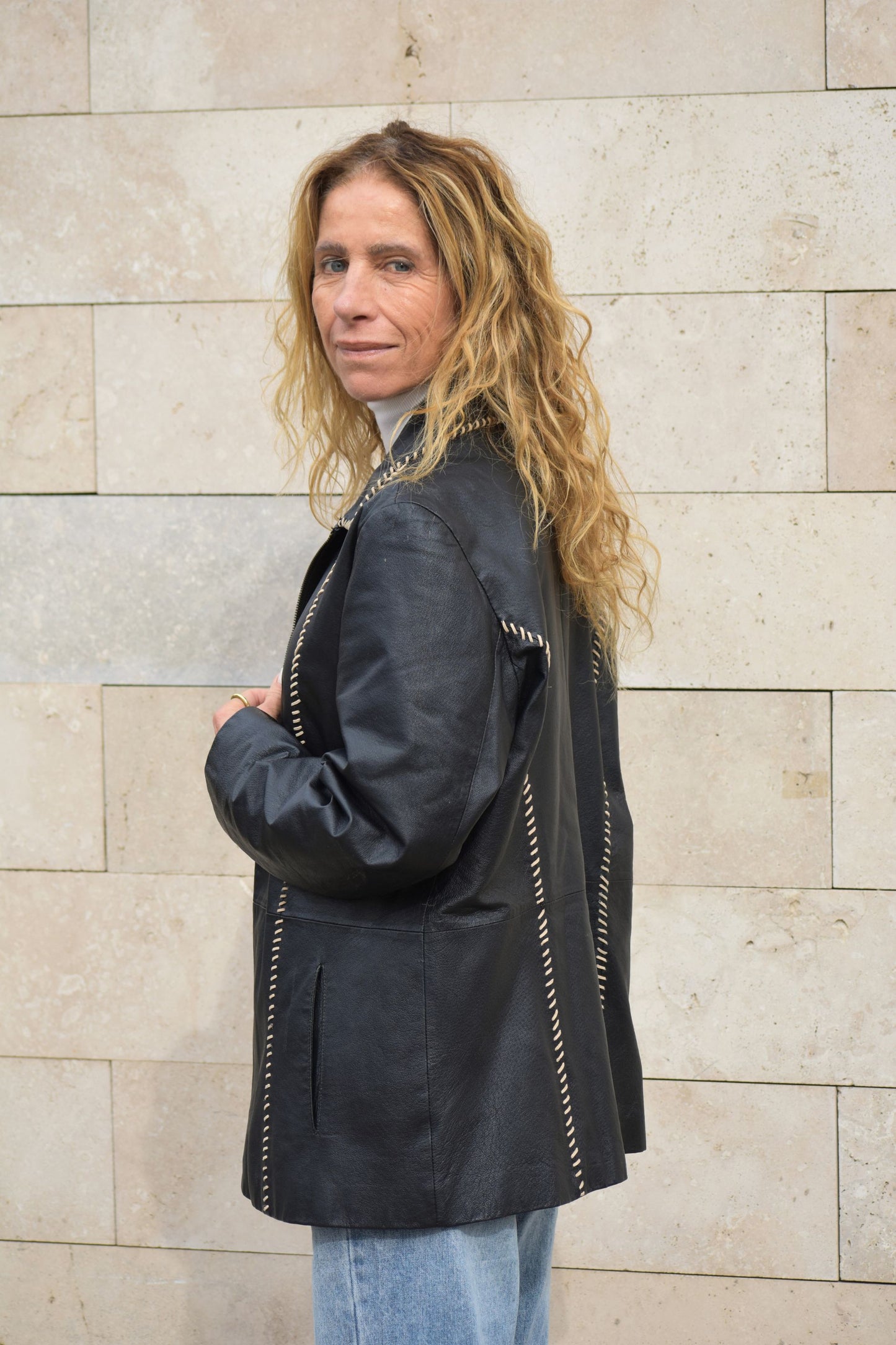 Chaqueta cuero Adela