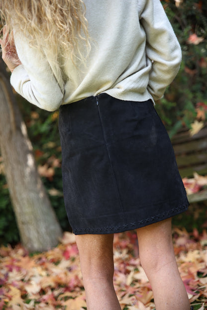 Falda Emilia color Negro detalle - Paula Márquez
