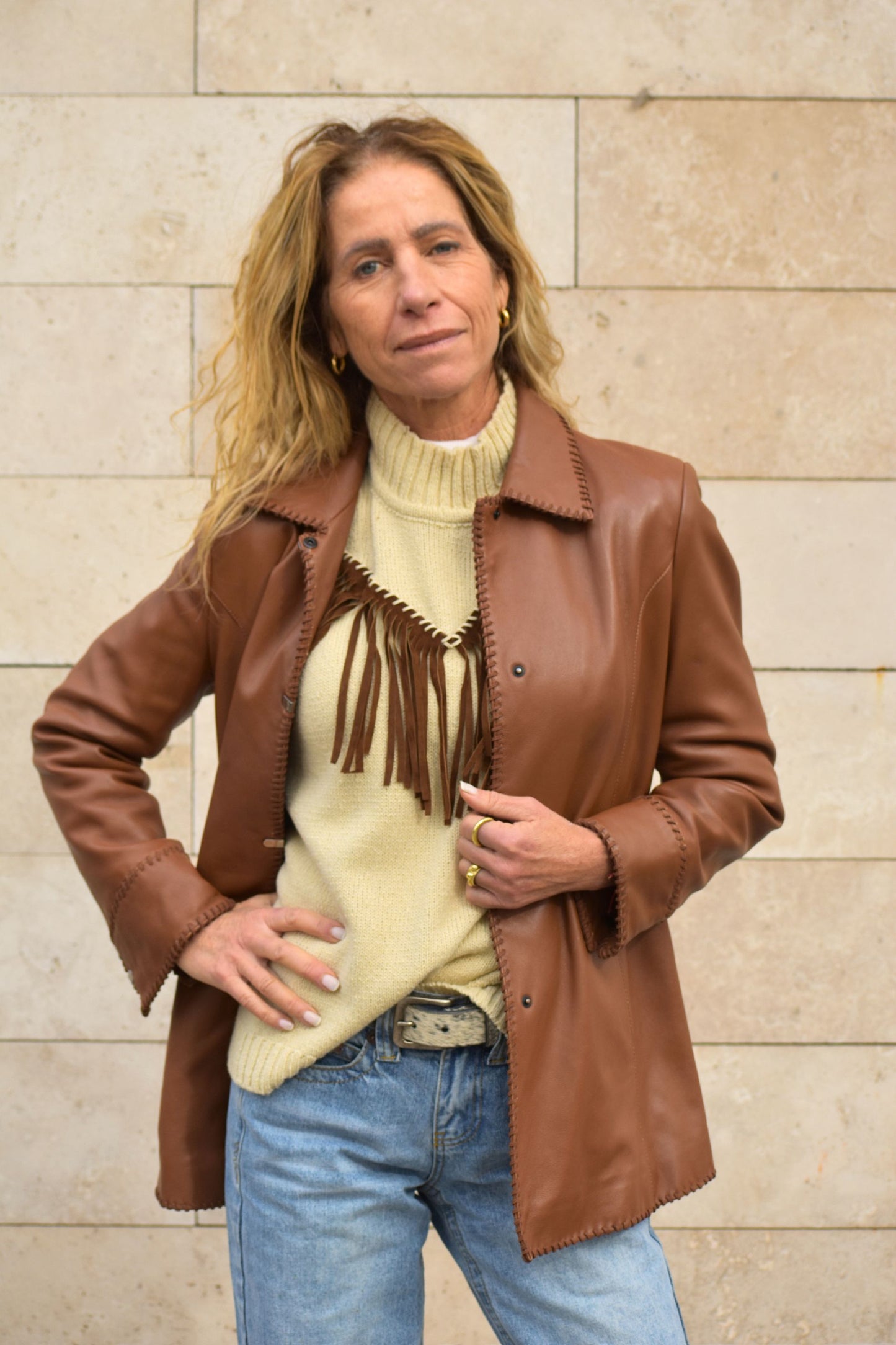 Chaqueta cuero Alba