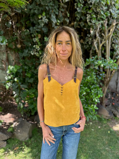 Top Maca color amarillo - Paula Márquez