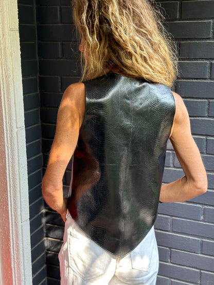 Gilet Cuero Snake Carola