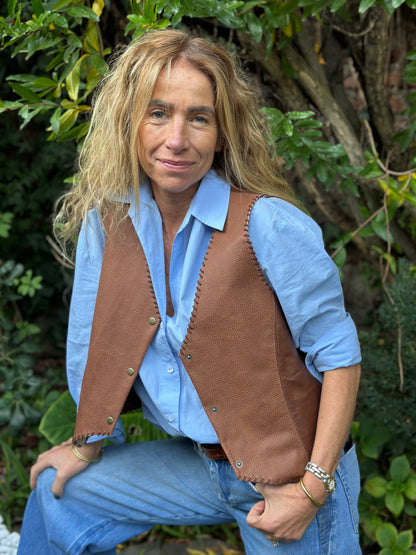 Gilet cuero Violeta - Paula Márquez
