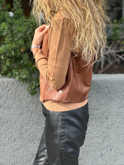 Gilet cuero Violeta - Paula Márquez