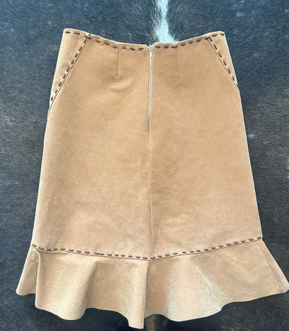 Falda Almendra color Camel - Paula Márquez