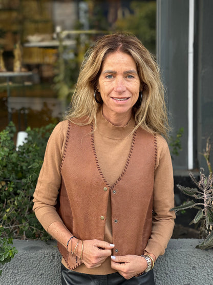 Gilet cuero Violeta - Paula Márquez