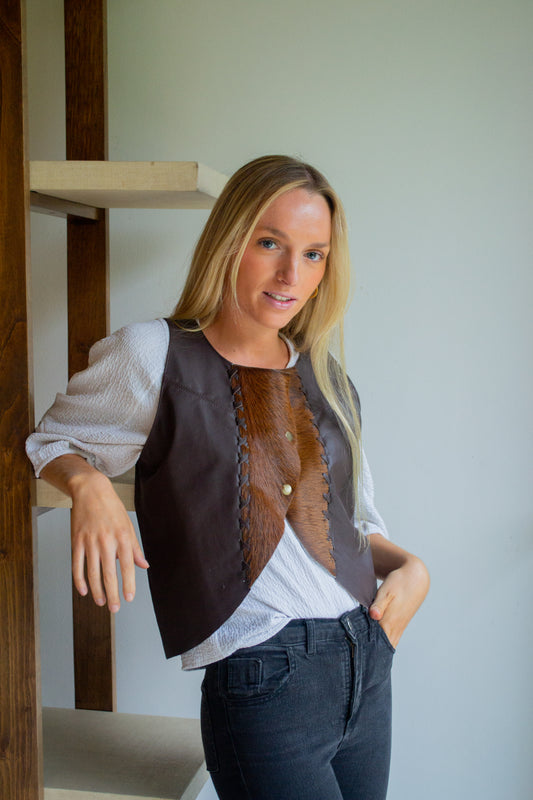 Top Cuero Juana - Paula Márquez
