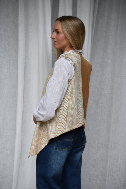Chaqueta Cuero sin mangas Francisca