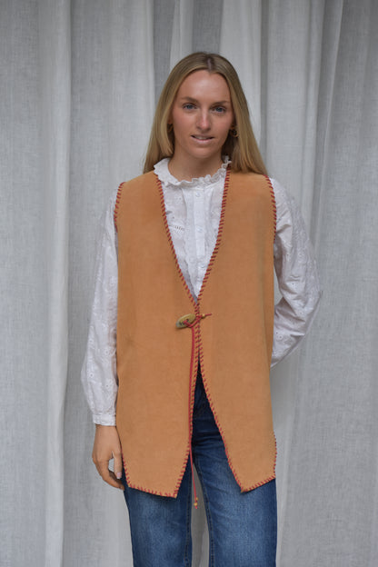 Chaqueta Cuero sin mangas Francisca