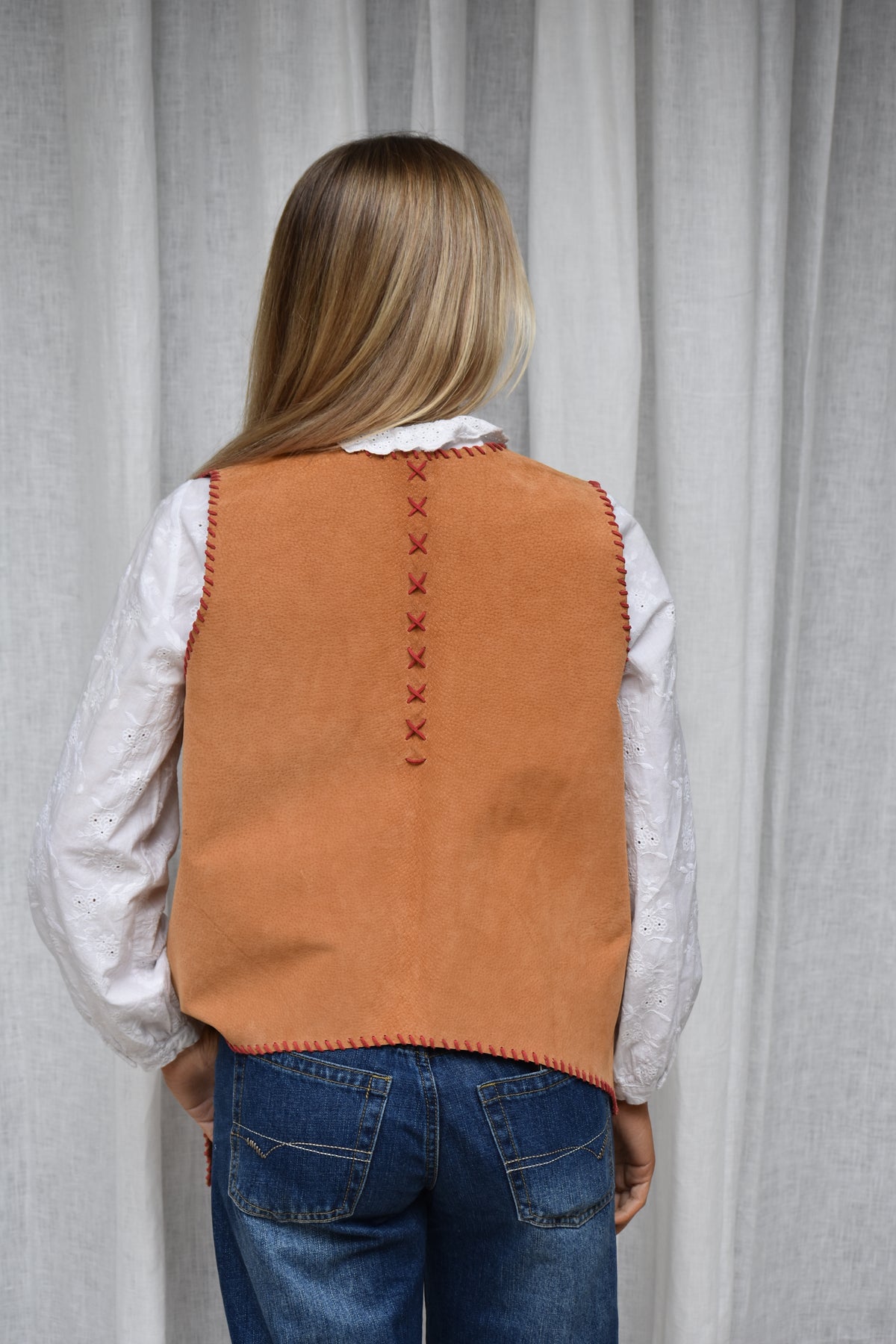 Chaqueta Cuero sin mangas Francisca