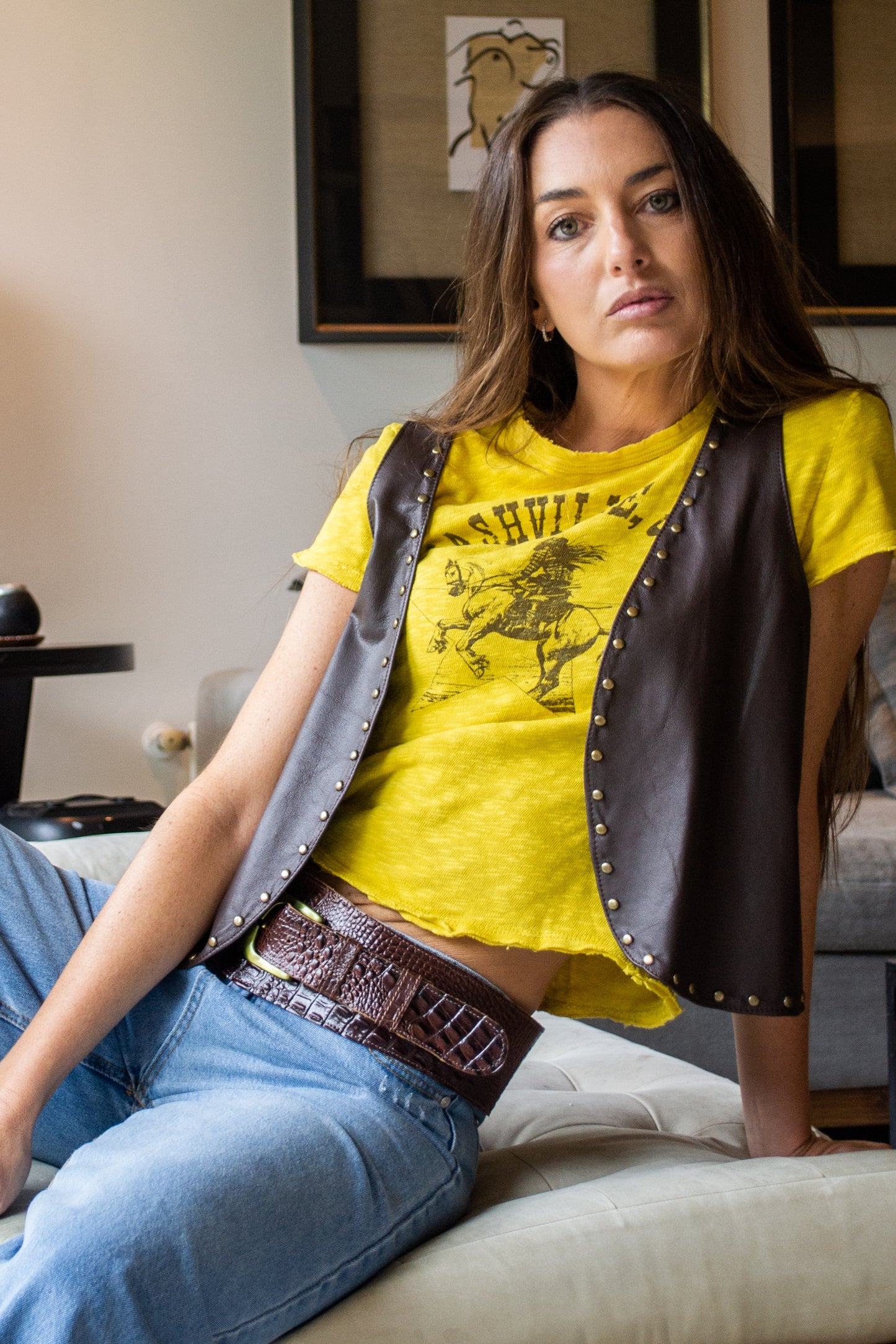 Gilet Cuero Belu - Paula Márquez