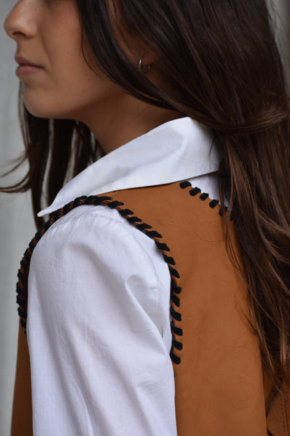 Top Cuero y Gamuza Paula