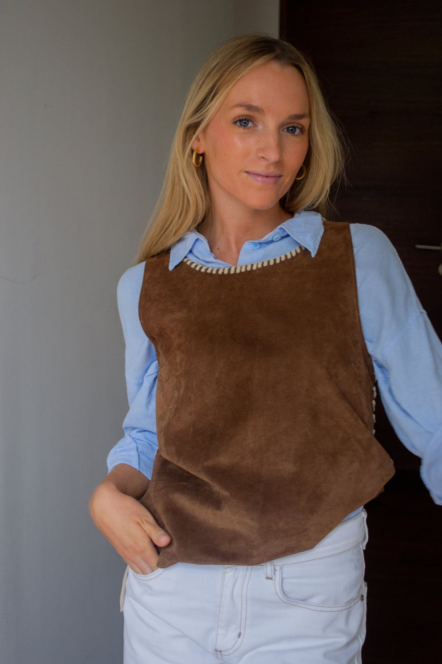 Top Cuero Isidora