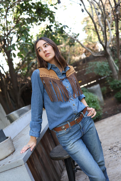 Capa de cuero Texas color Camel - Paula Márquez