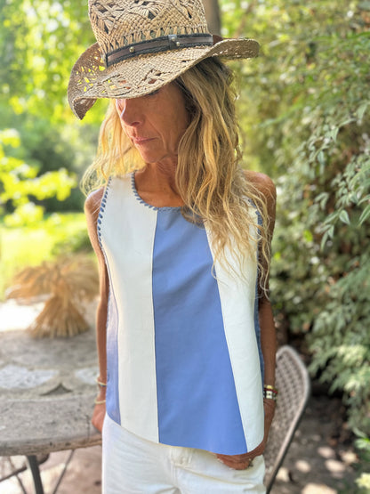 Top Cuero Delfina color Blanco - Paula Márquez