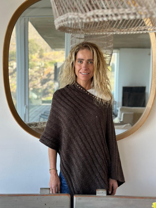 Poncho 100% lana Sofía