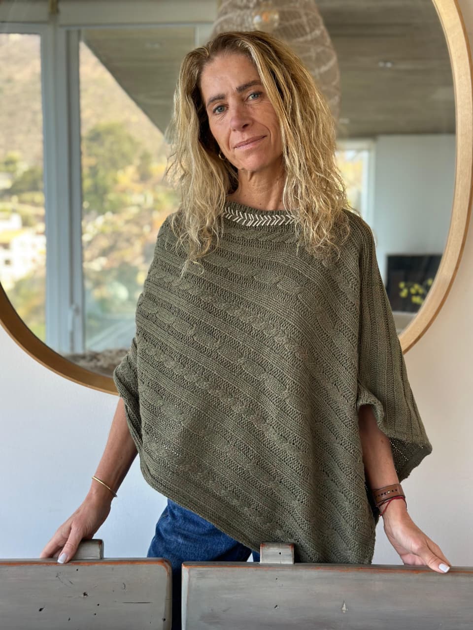 Poncho 100% lana Sofía