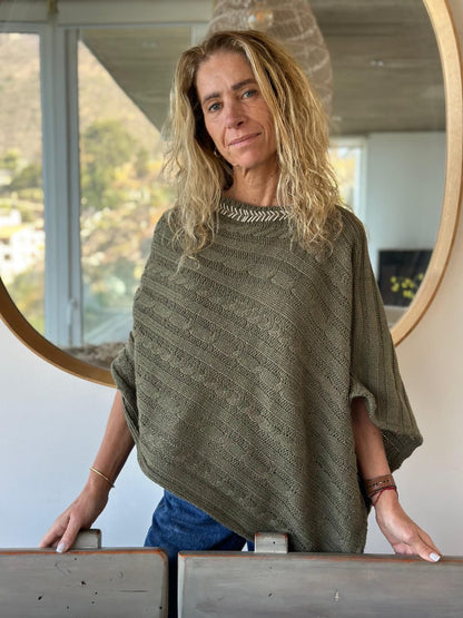 Poncho 100% lana Sofía